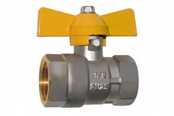 Кран газ. OSCAR d15 г/г бабочка